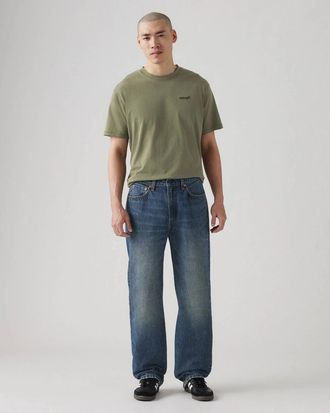 Levi's 565 Loose Straight Jeans Mens Blue Denim Mid Rise Zip Fly JAX1300
