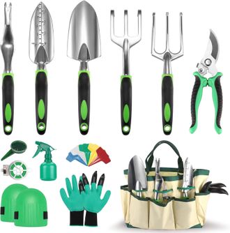 OEM Juego De 13 Herramientas De Jardiner&iacute;a De Acero Inoxidable Con Bolsa De Almacenamiento, Regalo Ideal Para Jardineros