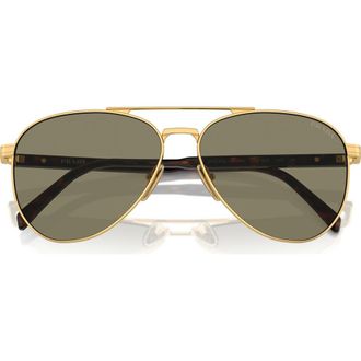 Prada 61mm Pilot Sunglasses in Lite Brown at Nordstrom