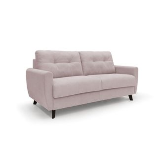 Divani.Store Callisto Sof&aacute; Cama Convertible De Tela Suave E Impermeable 188 Cm (mat. 140x197) Rosa