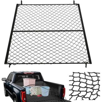 OEM Red De Remolque Extensible De 1,1 X 1,2 M Hasta 2,2 X 2,4 M - Doble Capa Con 8 Mosquetones Met&aacute;licos - Para Cargas Ligeras - Crezuo