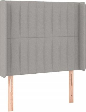 vidaXL Cabecero Con Led De Tela Gris Claro 83x16x118/128 Cm Vidaxl