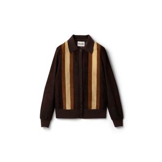 Miu Miu Suede Jacket, Woman, Coffee, Size 36