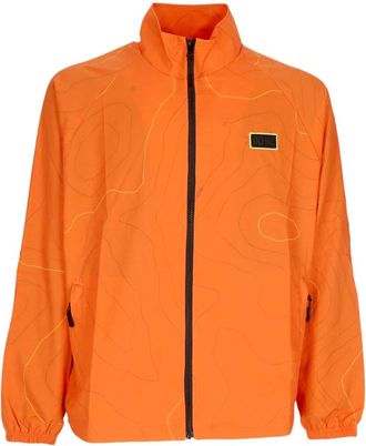 Dolly Noire Oranje Trainingspak Jas met Ritssluiting - Heren - Zomerjassen - Oranje - L - Polyester - Jassen