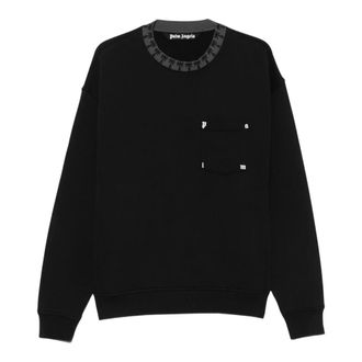 Palm Angels Sudadera Palm Rib Regular Crewneck - Sweatshirts & Hoodies - Hombre - Negro - XS