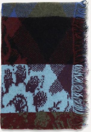 Dries Van Noten Sciarpa Mati con stampa mista e frange Man UNI