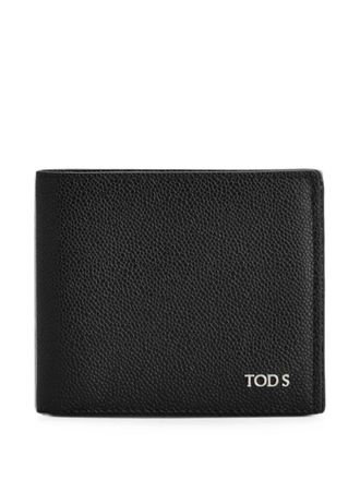 Tod's Wallet Leather Black Caviar Baby