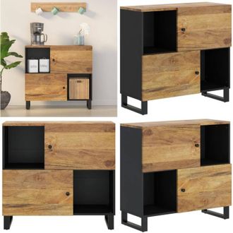 vidaXL Credenza con 2 Ante 80x33x75 cm in Legno Massello di Mango - Credenza con 2 ante - Credenza da camera da letto