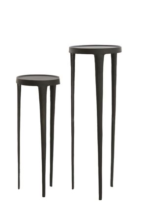 Light & Living Light&living - Set De Columnas 2 Tobias Negro Redondo - &Oslash;30x80 +