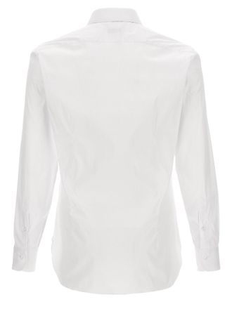 Barba Stretch Cotton Poplin Shirt - White