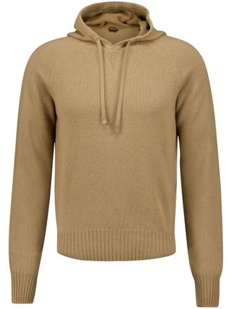 Tom Ford seamless cashmere hoodie - Brown