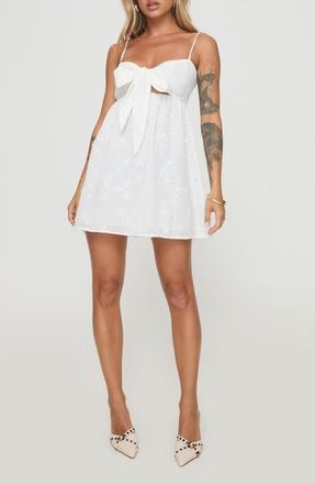 Princess Polly Granno Cutout Sleeveless Minidress in White at Nordstrom, Size 10