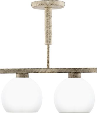 OEM L&aacute;mpara De Techo, Plaf&oacute;n, Ara&ntilde;a, Pantalla De Cristal, Tetra Ecru 9-618