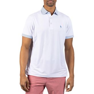 Tailorbyrd Micro Perforated Performance Polo in White at Nordstrom Rack, Size Xx-Large