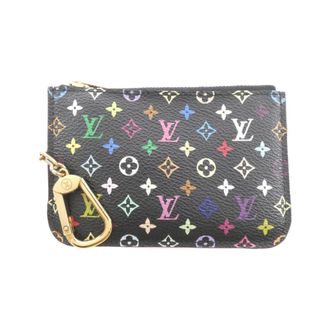 Louis Vuitton Black Multi-Color Coated Canvas Coin Purse/Coin Case (Pre-Owned)