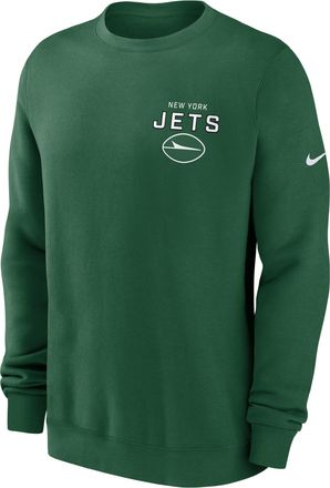 Nike New York Jets Draw Block Club Nike Mens NFL Pullover Crew in Green | NKPV3PC72-KU0