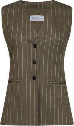 Max Mara Jassen, Dames, Groen, M, Wol, Riccio Vest