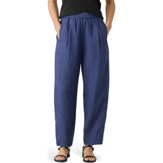 Eileen Fisher Pleated Organic Linen Lantern Pants in Bluette at Nordstrom Rack, Size Xx-Small