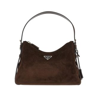 Prada Suede leather medium Prada Aim&eacute;e bag Woman One Size