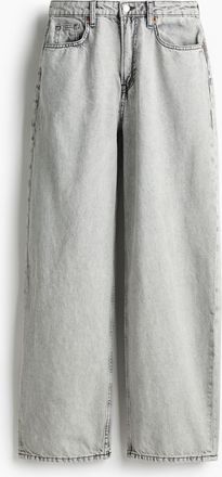 H&M Baggy High Jeans - Grau