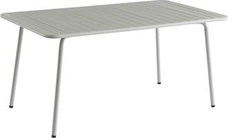 Pantone Mesa de jardín en acero gris glaciar 160 x 90 cm