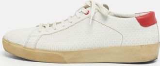 Carolina Herrera White/red Leather Low Top Sneakers