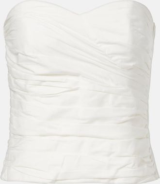 Adriana Degreas Opulence draped cotton corset