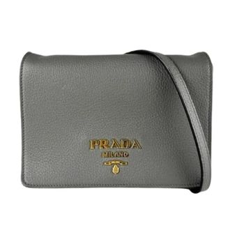 Prada Pre-owned Vintage Shoulder Bag - Dames - Pre-owned - Grijs - Maat: ONE Size Leer