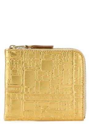 Comme Des Gar&ccedil;ons Comme Des Garcons Gold Leather Card Holder
