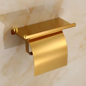 OEM Portarrollos De Papel Higi&eacute;nico De Pared - Dorado, Portarrollos De Papel Higi&eacute;nico De Acero Inoxidable Con Soporte Para Tel&eacute;fono Para Ba&ntilde;o Y Cocina -c