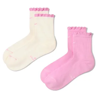 Nike Unisex Everyday Elevated Scallop Micro-Crew Socks (2 Pairs) in Multicolor | IH8621-910