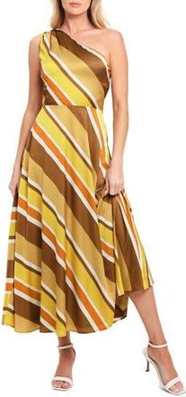 Flying Tomato Print Midi Dress in Brown Gold at Nordstrom Rack, Size Medium