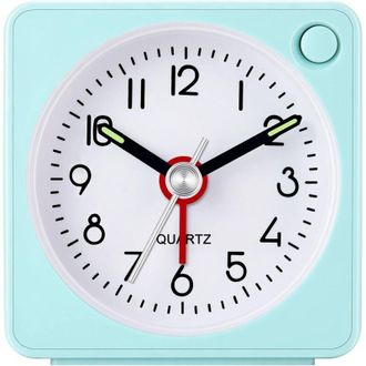 OEM Reloj Despertador Anal&oacute;gico Cl&aacute;sico De Viaje Con Funci&oacute;n De Repetici&oacute;n Y Luz, Mini Reloj Despertador, Tama&ntilde;o Peque&ntilde;o, Alarma Silenciosa Sin Tictac, Al