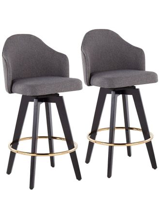 LumiSource Set Of 2 Ahoy 26In Counter Stools