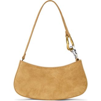 Staud Ollie Suede Shoulder Bag in Hazel at Nordstrom