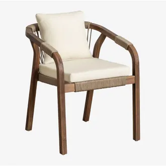 Sklum Sklum - Set di 4 sedie da giardino con braccioli in legno di acacia Dubai