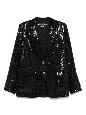 Junya Watanabe Blazer verfraaid met pailletten - Zwart