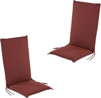 EDÈN JARDÍ Pack de 2 cojines para sillón de jardín reclinable olefin rojo