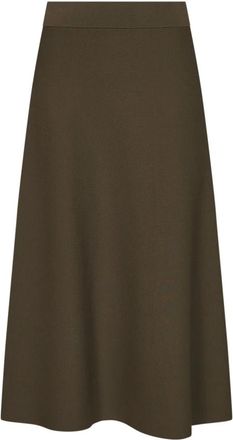 Max Mara Rok van viscose garen - Dames - Midirokken - Groen - M - Rokken