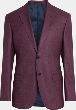 Emporio Armani Men & apos;s G-Line Wool Slim Herringbone Sport Coat