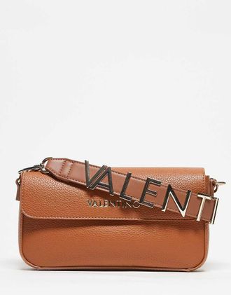 Valentino Alexia - Borsa da spalla con patta e tracolla marrone