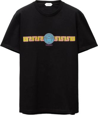 Versace T-shirt - Heren - T-shirts - Zwart - M - Katoen - Tops