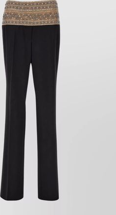 Stella McCartney crystal trousers with beaded embellishments and high-rise waist