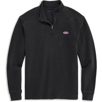 Vineyard Vines Shep Shirt Quarter Zip Pullover in Jet Black at Nordstrom Rack, Size Xx-Large