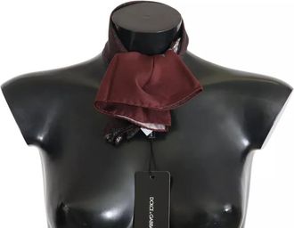 Dolce & Gabbana Bordeaux 100% Silk Floral Wrap Women Womens Scarf (Pre-Owned)
