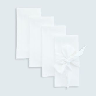 Solino Home Linen Dinner Napkins Set of 4, 20 x 20 - Audrey in White at Nordstrom