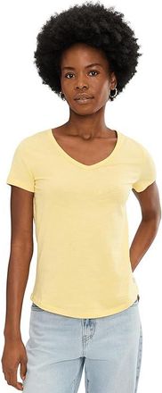 Toad&Co Marley Short Sleeve V T-Shirts Womens Clothing Meyer : MD, Cotton/Elastane/Lyocell