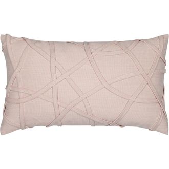 Elaine Smith Illusion Handmade dimensional applique Indoor & Outdoor Woven Accent Pillow in Blush at Nordstrom, Size 12X20