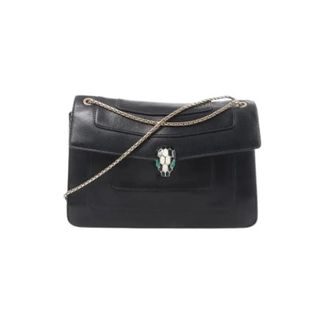 Bulgari Pre-owned Shoulder Bags, female, Black, Size: ONE SIZE Pre-owned Serpenti Crossbody Bag