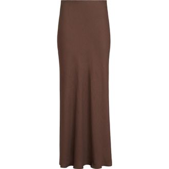 Brunello Cucinelli Bias-cut skirt in Cocoa at Nordstrom, Size 44 It